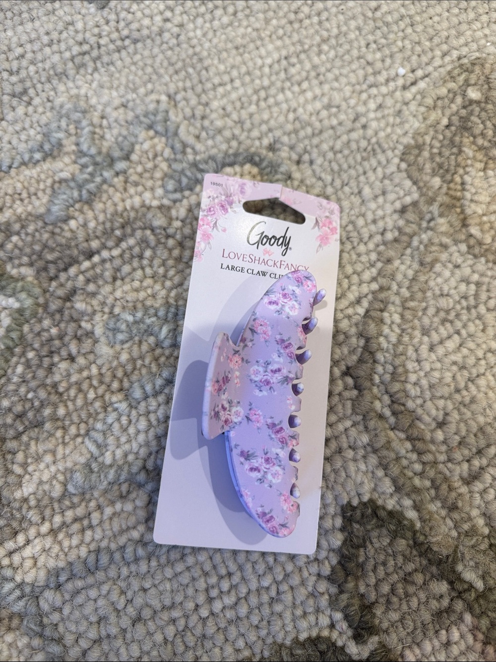 LoveShackFancy x Target Kids Pastel Lavender Floral Claw Clip